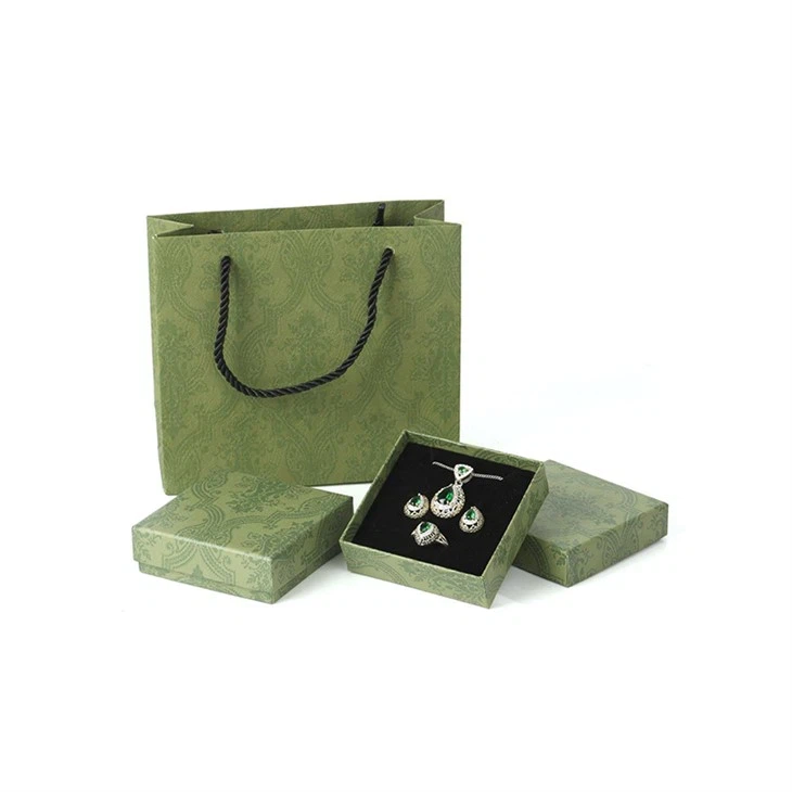 Custom kolye anbalaj bwat ak manifakti sak papye